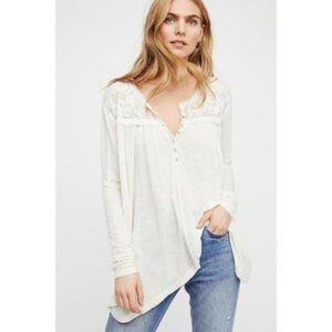 Free People To The Sea Tee, Natural, Size S